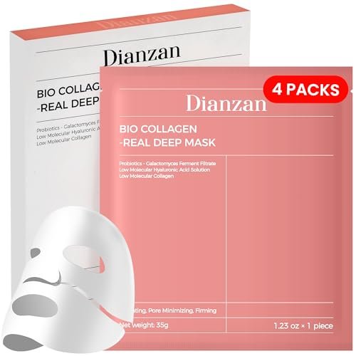 Dianzan Korean Overnight Bio-Collagen Mask – Deep Moisturizing, Firming, Glowing Glass Skin Mask for Sensitive Skin (4 Pack) - görsel 2