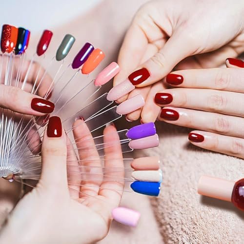 ADULLPONY 200-Pack Clear Nail Swatch Sticks for Gel Polish Display & Organization - görsel 14
