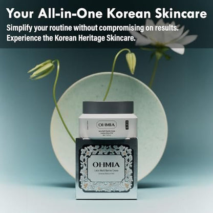 OHMIA Korean Anti-Aging & Firming Face Moisturizer - Lotus Multi Barrier Cream with Niacinamide & Rice - Soothing for Sensitive Skin - Fragrance-Free - 1.69 fl oz Avelisse