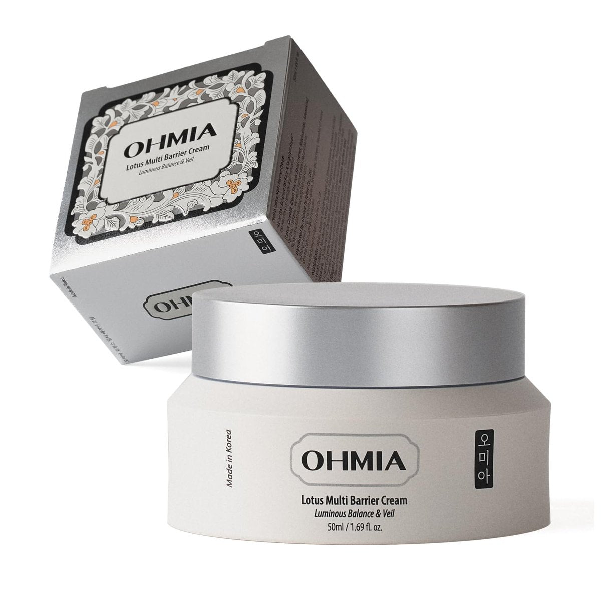 OHMIA Korean Anti-Aging & Firming Face Moisturizer - Lotus Multi Barrier Cream with Niacinamide & Rice - Soothing for Sensitive Skin - Fragrance-Free - 1.69 fl oz Avelisse