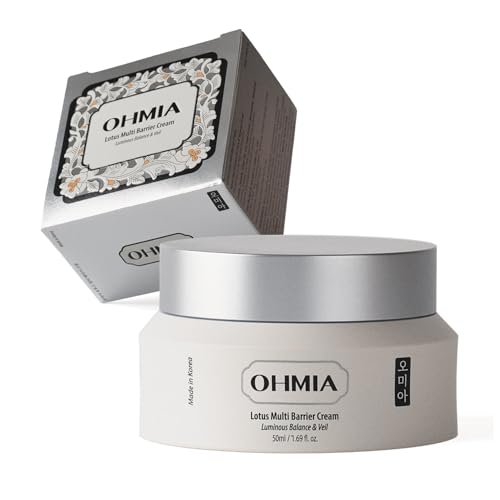 OHMIA Korean Anti-Aging & Firming Face Moisturizer - Lotus Multi Barrier Cream with Niacinamide & Rice - Soothing for Sensitive Skin - Fragrance-Free - 1.69 fl oz Avelisse
