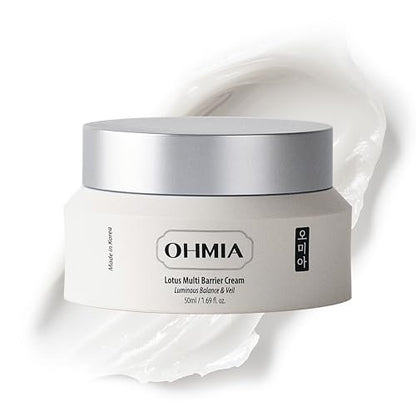 OHMIA Korean Anti-Aging & Firming Face Moisturizer - Lotus Multi Barrier Cream with Niacinamide & Rice - Soothing for Sensitive Skin - Fragrance-Free - 1.69 fl oz Avelisse