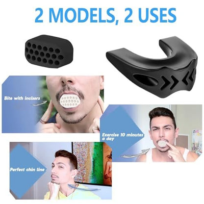 Jaw Trainer - Jawline Exerciser for Men & Women | 3 Resistance Levels for Beginner, Intermediate & Advanced Users