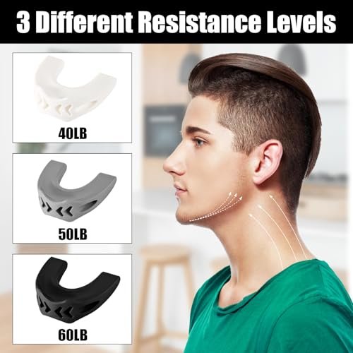 Jaw Trainer - Jawline Exerciser for Men & Women | 3 Resistance Levels for Beginner, Intermediate & Advanced Users - görsel 6