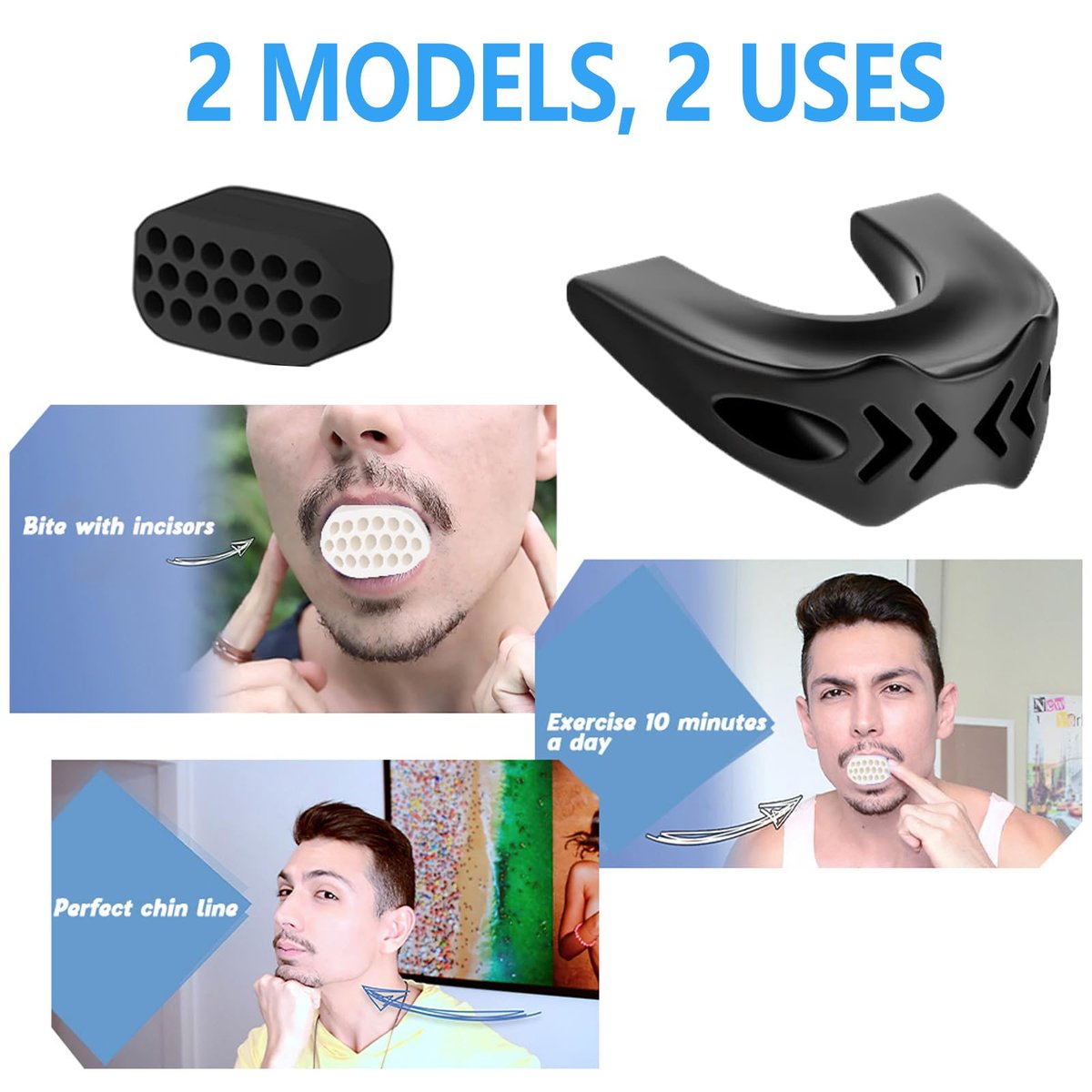Jaw Trainer - Jawline Exerciser for Men & Women | 3 Resistance Levels for Beginner, Intermediate & Advanced Users - görsel 11