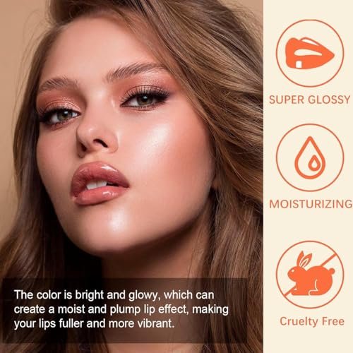 Bekoeen 6-Piece Roll-On Lip Gloss Set - Fruity Flavors Moisturizing Lip Oil, Transparent Plumping Lip Gloss for Kids, Party Gift - görsel 4
