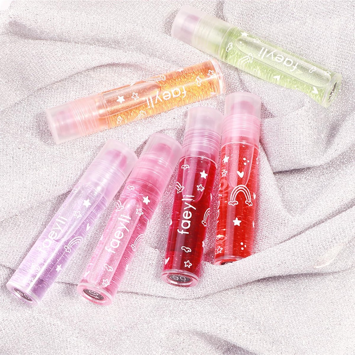 Bekoeen 6-Piece Roll-On Lip Gloss Set - Fruity Flavors Moisturizing Lip Oil, Transparent Plumping Lip Gloss for Kids, Party Gift - görsel 13