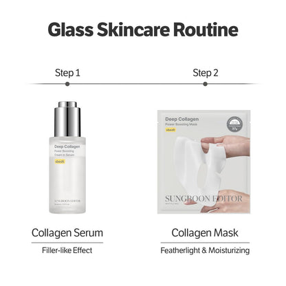 SUNGBOON EDITOR Rejuvenating Combo/Deep Collagen Boost Set – Face Mask & Serum for Hydrating, Firm-Looking Skin | Korean Skincare Gifts for Women Avelisse