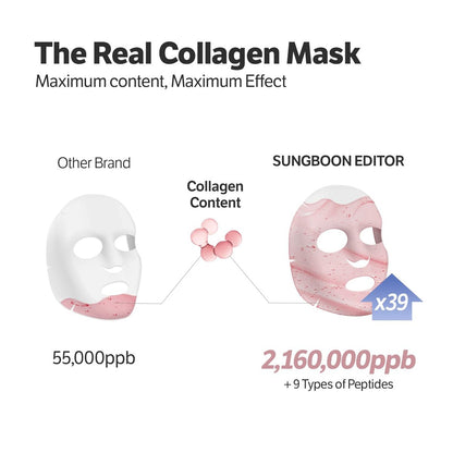 SUNGBOON EDITOR Rejuvenating Combo/Deep Collagen Boost Set – Face Mask & Serum for Hydrating, Firm-Looking Skin | Korean Skincare Gifts for Women Avelisse