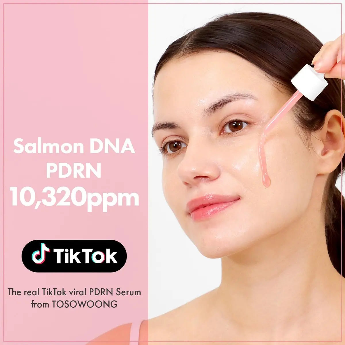 TOSOWOONG Pink Peptide 12 PDRN Serum - Salmon DNA PDRN 10,320ppm, 12 Peptides, Niacinamide, Hydrating & Firming Korean Skincare, 33ml Avelisse