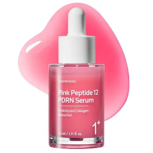 TOSOWOONG Pink Peptide 12 PDRN Serum - Salmon DNA PDRN 10,320ppm, 12 Peptides, Niacinamide, Hydrating & Firming Korean Skincare, 33ml Avelisse