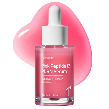 TOSOWOONG Pink Peptide 12 PDRN Serum - Salmon DNA PDRN 10,320ppm, 12 Peptides, Niacinamide, Hydrating & Firming Korean Skincare, 33ml Avelisse