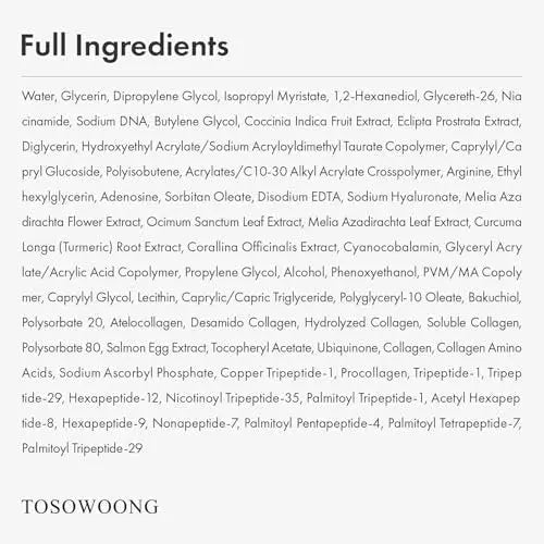 TOSOWOONG Pink Peptide 12 PDRN Serum - Salmon DNA PDRN 10,320ppm, 12 Peptides, Niacinamide, Hydrating & Firming Korean Skincare, 33ml Avelisse