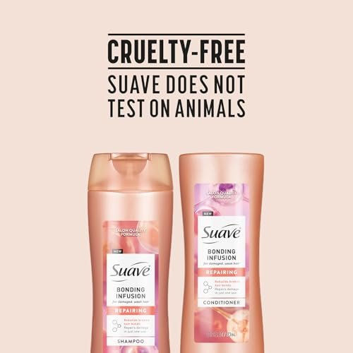 Suave Bonding Infusion Shampoo and Conditioner Set – Restorative Treatment for Dry, Damaged Hair, 12.6 fl oz Each Avelisse