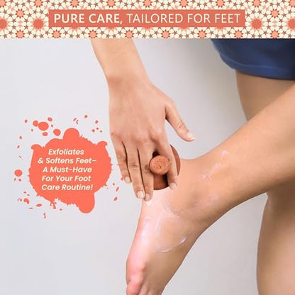 Natural Terracotta Pumice Stone for Feet – Handcrafted Foot Scrubber & Callus Remover with Gentle Exfoliation and Ergonomic Design for Smooth, Soft & Refreshed Feet – for a Spa-Like Pedicure Avelisse