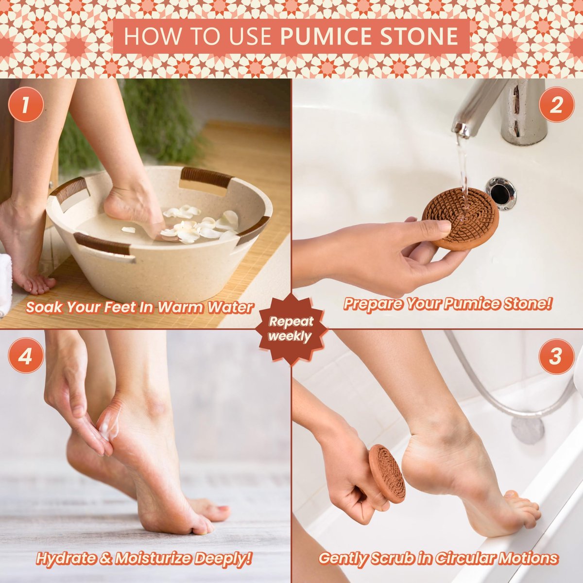Natural Terracotta Pumice Stone for Feet – Handcrafted Foot Scrubber & Callus Remover with Gentle Exfoliation and Ergonomic Design for Smooth, Soft & Refreshed Feet – for a Spa-Like Pedicure Avelisse