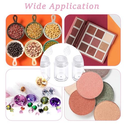 6 Pcs Clear Plastic Loose Powder Bottles with 12-Hole Sifter Lids - 10 ml Travel Size Containers for Glitter, Baby Powder, and More