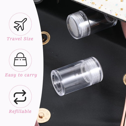 6 Pcs Clear Plastic Loose Powder Bottles with 12-Hole Sifter Lids - 10 ml Travel Size Containers for Glitter, Baby Powder, and More