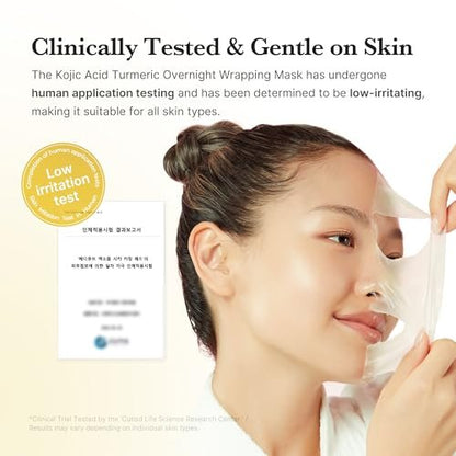medicube Kojic Acid Turmeric Overnight Wrapping Peel Off Mask – Brighten & Defend Against Skin Stress for a Clear, Glowing Complexion | Korean Skincare, 2.53 fl. oz.