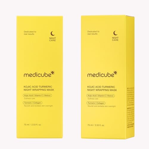 medicube Kojic Acid Turmeric Overnight Wrapping Peel Off Mask – Brighten & Defend Against Skin Stress for a Clear, Glowing Complexion | Korean Skincare, 2.53 fl. oz. - görsel 17