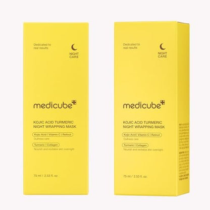 medicube Kojic Acid Turmeric Overnight Wrapping Peel Off Mask – Brighten & Defend Against Skin Stress for a Clear, Glowing Complexion | Korean Skincare, 2.53 fl. oz.