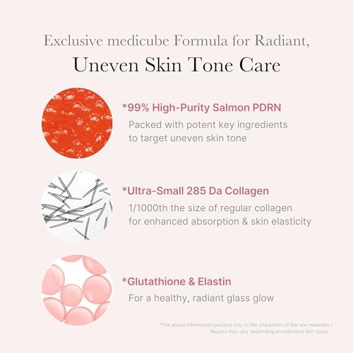 Medicube Salmon DNA PDRN Pink One Day Serum – 99% Salmon DNA Intensive Ampoule with Collagen, Glutathione, Hyaluronic Acid for Radiant Skin | 0.05 fl.oz x 10 Avelisse