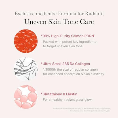Medicube Salmon DNA PDRN Pink One Day Serum – 99% Salmon DNA Intensive Ampoule with Collagen, Glutathione, Hyaluronic Acid for Radiant Skin | 0.05 fl.oz x 10 Avelisse