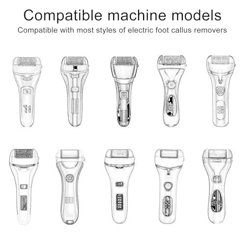 BOXOB 6-Piece Replacement Roller Refill Heads for Pedicure Foot File – Extra Coarse, Regular Coarse & Fine Coarse Quartz Rollers for Electric Dead Skin Remover - görsel 10