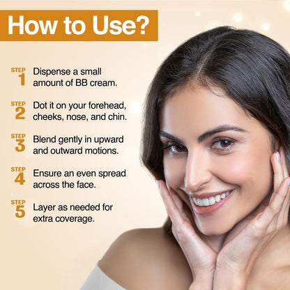 Nourish Mantra BB Cream with SPF 25 - No-Makeup Makeup Look, Enriched with Niacinamide & Aloe Vera, Suits All Skin Types, 15 ml