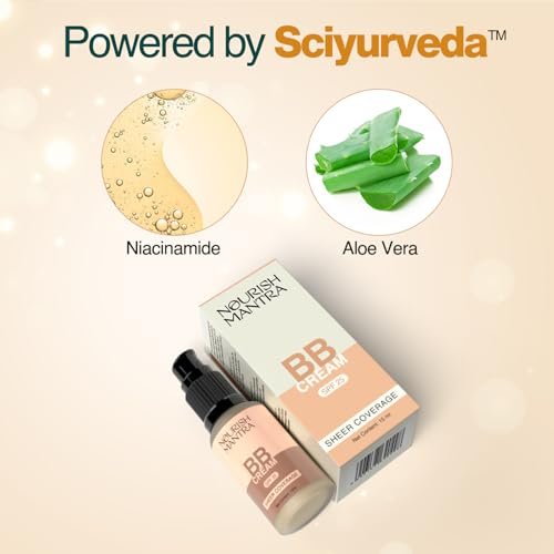 Nourish Mantra BB Cream with SPF 25 - No-Makeup Makeup Look, Enriched with Niacinamide & Aloe Vera, Suits All Skin Types, 15 ml - görsel 4