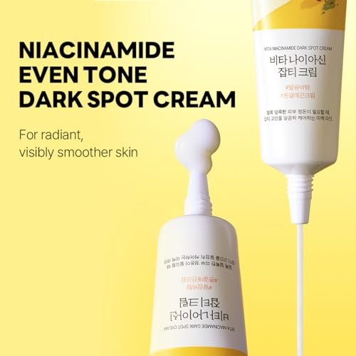 ROUND LAB Vita Niacinamide Dark Spot Cream 1.69 Fl Oz – Tone Clarity Moisturizer with Tranexamic Acid & Vitamin Complex for Dark Spot Care, Uneven Skin Texture & Radiance – Korean Skincare Avelisse