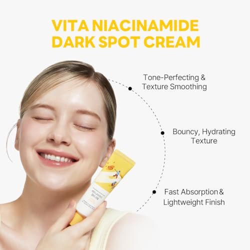ROUND LAB Vita Niacinamide Dark Spot Cream 1.69 Fl Oz – Tone Clarity Moisturizer with Tranexamic Acid & Vitamin Complex for Dark Spot Care, Uneven Skin Texture & Radiance – Korean Skincare Avelisse