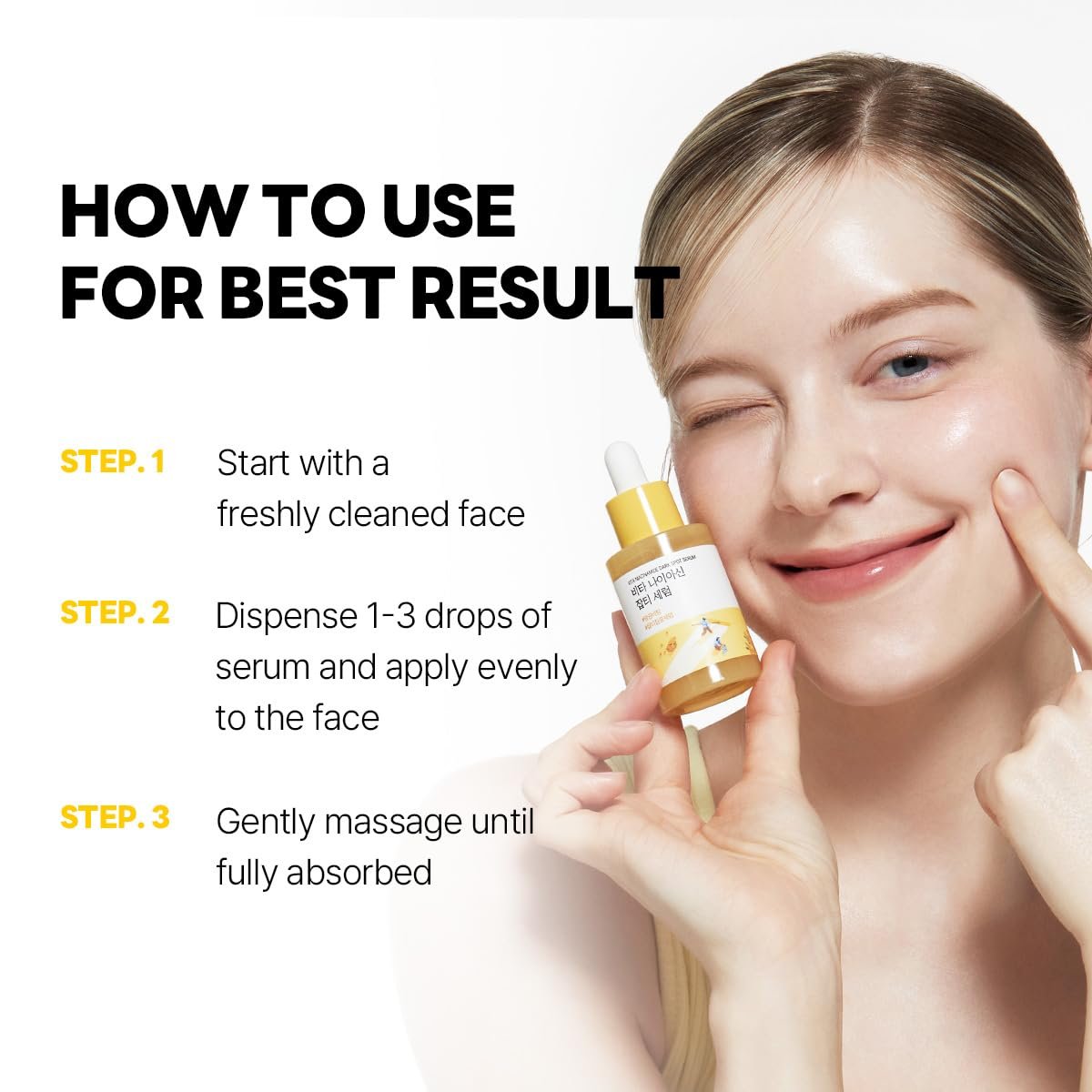 ROUND LAB Vita Niacinamide Dark Spot Serum 1.01 Fl Oz - Radiance-Boosting Korean Face Serum with Vitamin C for Uneven Skin Tone & Clarity Avelisse