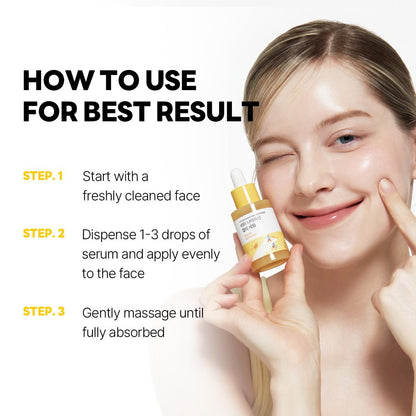 ROUND LAB Vita Niacinamide Dark Spot Serum 1.01 Fl Oz - Radiance-Boosting Korean Face Serum with Vitamin C for Uneven Skin Tone & Clarity Avelisse