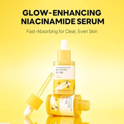 ROUND LAB Vita Niacinamide Dark Spot Serum 1.01 Fl Oz - Radiance-Boosting Korean Face Serum with Vitamin C for Uneven Skin Tone & Clarity Avelisse