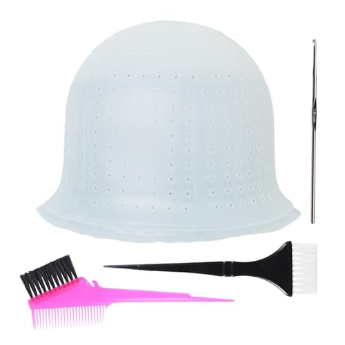 Pre-Punched Silicone Highlight Cap with Hook – Reusable Hair Coloring Cap for Professional Salon Dyeing at Home - görsel 2