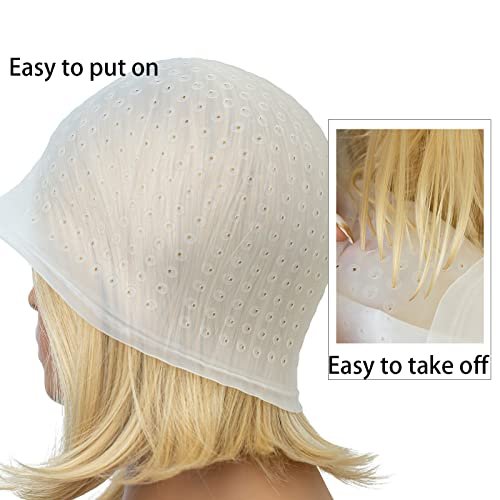 Pre-Punched Silicone Highlight Cap with Hook – Reusable Hair Coloring Cap for Professional Salon Dyeing at Home - görsel 8