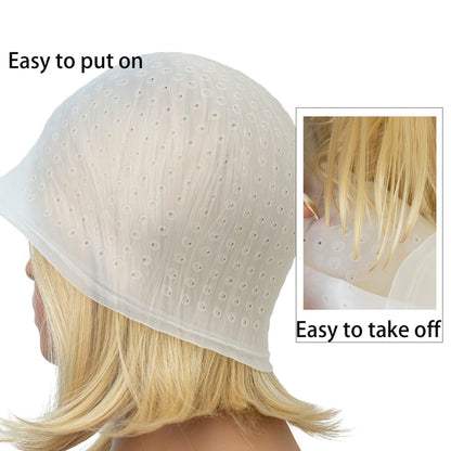 Pre-Punched Silicone Highlight Cap with Hook – Reusable Hair Coloring Cap for Professional Salon Dyeing at Home