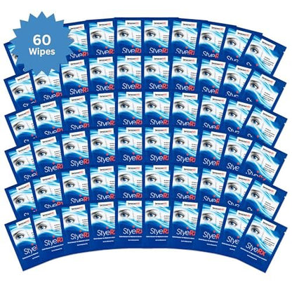 brazzoMD StyeRx Individual Eyelid and Lash Wipes for Stye Relief, Chalazions - Box of 60 Avelisse