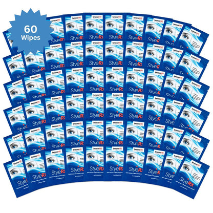 brazzoMD StyeRx Individual Eyelid and Lash Wipes for Stye Relief, Chalazions - Box of 60 Avelisse