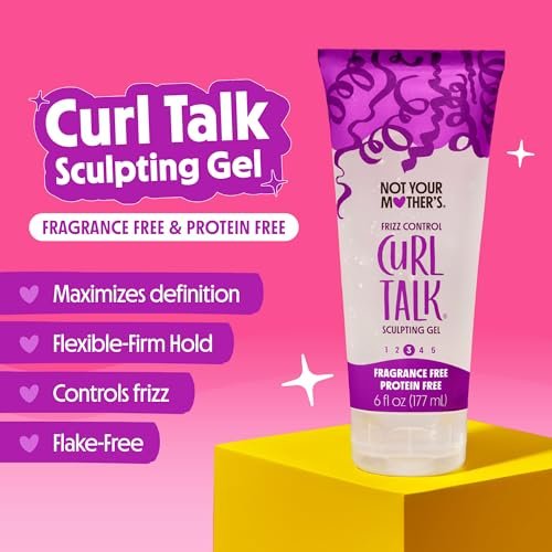 Not Your Mother's Curl Talk Fragrance-Free Sculpting Gel & Defining Cream 2-Pack | Protein-Free for Sensitive Curls, 6 fl oz - görsel 6