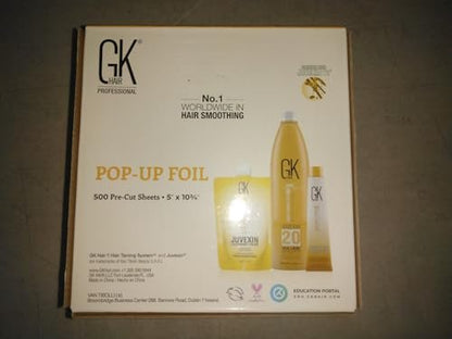 GK Hair Pop-up Foil with Box of 250 Sheets for Hair Coloring – Premium Silver Aluminum Foil for Hair Highlighting, Coloring, and Dyeing