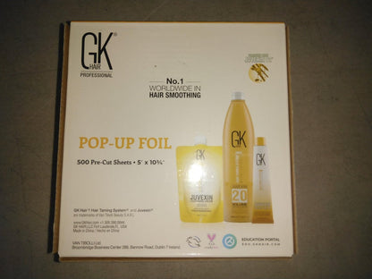 GK Hair Pop-up Foil with Box of 250 Sheets for Hair Coloring – Premium Silver Aluminum Foil for Hair Highlighting, Coloring, and Dyeing