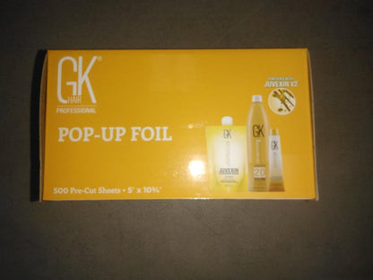 GK Hair Pop-up Foil with Box of 250 Sheets for Hair Coloring – Premium Silver Aluminum Foil for Hair Highlighting, Coloring, and Dyeing