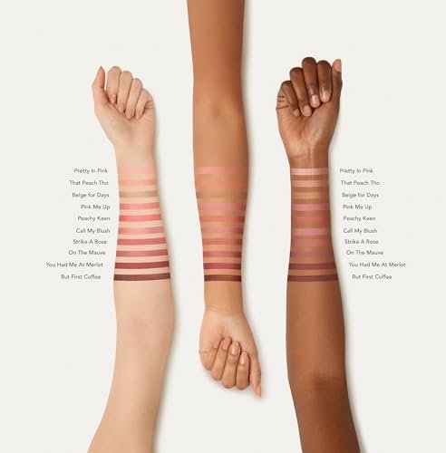 bareMinerals Gen Nude Powder Blush - You Had Me At Merlot - Rich Berry Wine & Gold Pearl - Vegan, Cruelty-Free, Dermatologist-Tested Pressed Powder Blush Avelisse