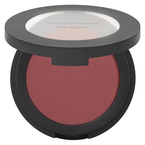 bareMinerals Gen Nude Powder Blush - You Had Me At Merlot - Rich Berry Wine & Gold Pearl - Vegan, Cruelty-Free, Dermatologist-Tested Pressed Powder Blush Avelisse