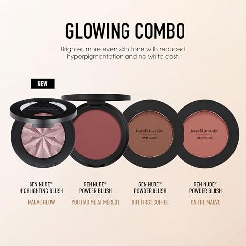 bareMinerals Gen Nude Powder Blush - You Had Me At Merlot - Rich Berry Wine & Gold Pearl - Vegan, Cruelty-Free, Dermatologist-Tested Pressed Powder Blush Avelisse