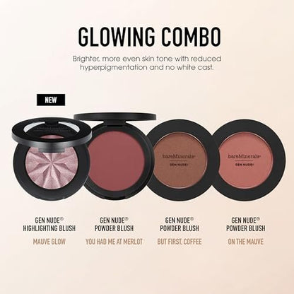 bareMinerals Gen Nude Powder Blush - You Had Me At Merlot - Rich Berry Wine & Gold Pearl - Vegan, Cruelty-Free, Dermatologist-Tested Pressed Powder Blush Avelisse