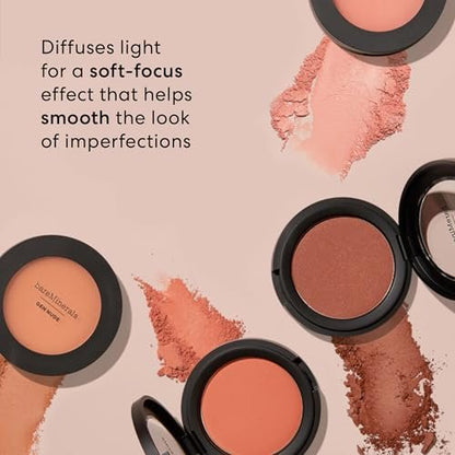 bareMinerals Gen Nude Powder Blush - You Had Me At Merlot - Rich Berry Wine & Gold Pearl - Vegan, Cruelty-Free, Dermatologist-Tested Pressed Powder Blush Avelisse