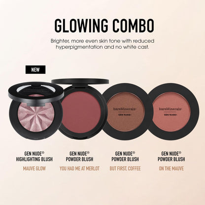 bareMinerals Gen Nude Powder Blush - You Had Me At Merlot - Rich Berry Wine & Gold Pearl - Vegan, Cruelty-Free, Dermatologist-Tested Pressed Powder Blush Avelisse